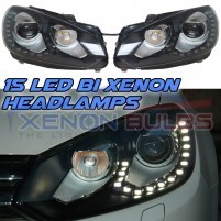 GOLF MK6 DRL BI XENON HEADLAMPS GTD R20 GTI DAYTIME RUNNING LIGHTS HEA..